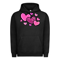 Pigment Black love hearts Urban Hoodie - OliviaCreatesArt