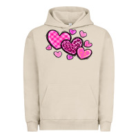 Pigment French Oak love hearts Urban Hoodie - OliviaCreatesArt