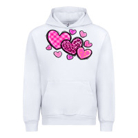 White love hearts Urban Hoodie - OliviaCreatesArt
