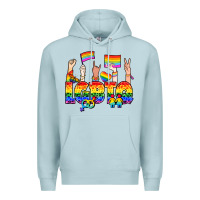 Blue Mist LGBTQ+ Premium Hoodie - NancyCooperArtShop