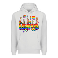 Dove Grey LGBTQ+ Premium Hoodie - NancyCooperArtShop
