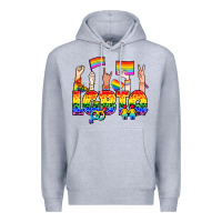 Heather Grey LGBTQ+ Premium Hoodie - NancyCooperArtShop