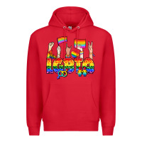 Red LGBTQ+ Premium Hoodie - NancyCooperArtShop