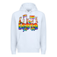 White LGBTQ+ Premium Hoodie - NancyCooperArtShop