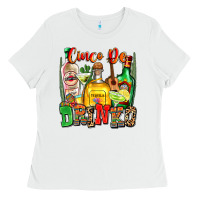 White cinco de drinko Ladies Tee - Zillion Design Studio
