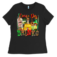 Black cinco de drinko Ladies Tee - Zillion Design Studio
