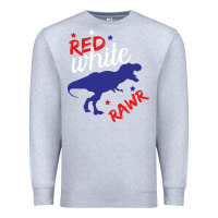 Heather Grey 4th of July Dinosaur Premium Sweatshirt - Bettercallsaul
