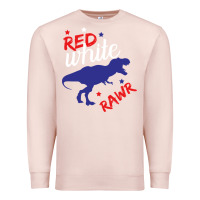 Pale Pink 4th of July Dinosaur Premium Sweatshirt - Bettercallsaul