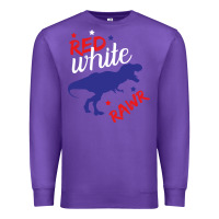 Purple 4th of July Dinosaur Premium Sweatshirt - Bettercallsaul