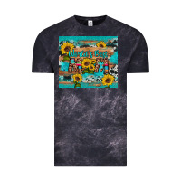 Cloud Black world's best mom sunflower leopard cowhide Vintage Tee - Artiststas