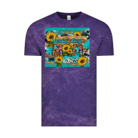 Cloud Purple world's best mom sunflower leopard cowhide Vintage Tee - Artiststas