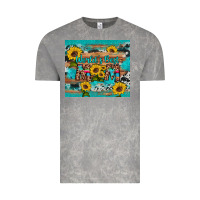 Cloud Rock world's best mom sunflower leopard cowhide Vintage Tee - Artiststas