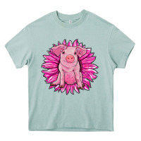 Arona pink sunflower pig Heavy Core Tee - RanaPortraitStore