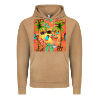 Vintage Camel summer slipper and cocktail seamless pattern Vintage Hoodie - BundleAndBundleShop