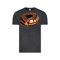 Vintage Black chocolate donut with candies Vintage Tee - AdoDesignShop