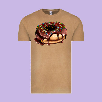 Chocolate Donut With Candies Vintage Tee Designed By Adodesignshop