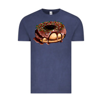 Vintage Denim chocolate donut with candies Vintage Tee - AdoDesignShop