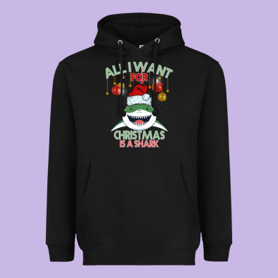All I Want For Christmas Is A Shark Heavyweight Hoodie Designed By Bettercallsaul