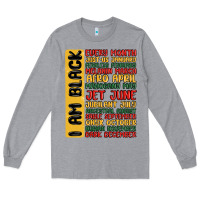 Heather Grey black history  month Long Sleeve Tee - MaliasSmallBusiness