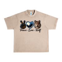 French Oak peace love wolf head Urban Heavy Tee - LillyAllenDesigns