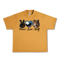 Peanut Butter peace love wolf head Urban Heavy Tee - LillyAllenDesigns