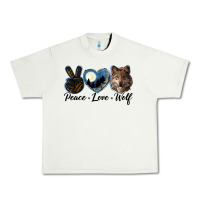 Pistachio peace love wolf head Urban Heavy Tee - LillyAllenDesigns