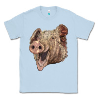 Dusty Blue american yorkshire pig face Classic Tee - LillyAllenDesigns