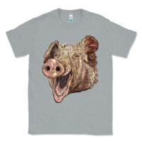 Heather Grey american yorkshire pig face Classic Tee - LillyAllenDesigns