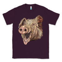 Plum american yorkshire pig face Classic Tee - LillyAllenDesigns