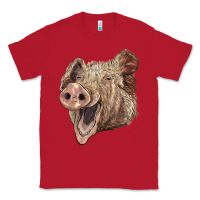 Red american yorkshire pig face Classic Tee - LillyAllenDesigns