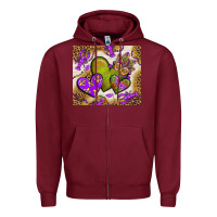 Burgundy mardi gras hearts tumbler bbs Zipper Hoodie - BundleAndBundleShop