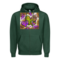 Sports Green mardi gras hearts tumbler bbs Zipper Hoodie - BundleAndBundleShop