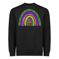 Black mardi gras rainbow Heavyweight Sweatshirt - BarkalooDesign