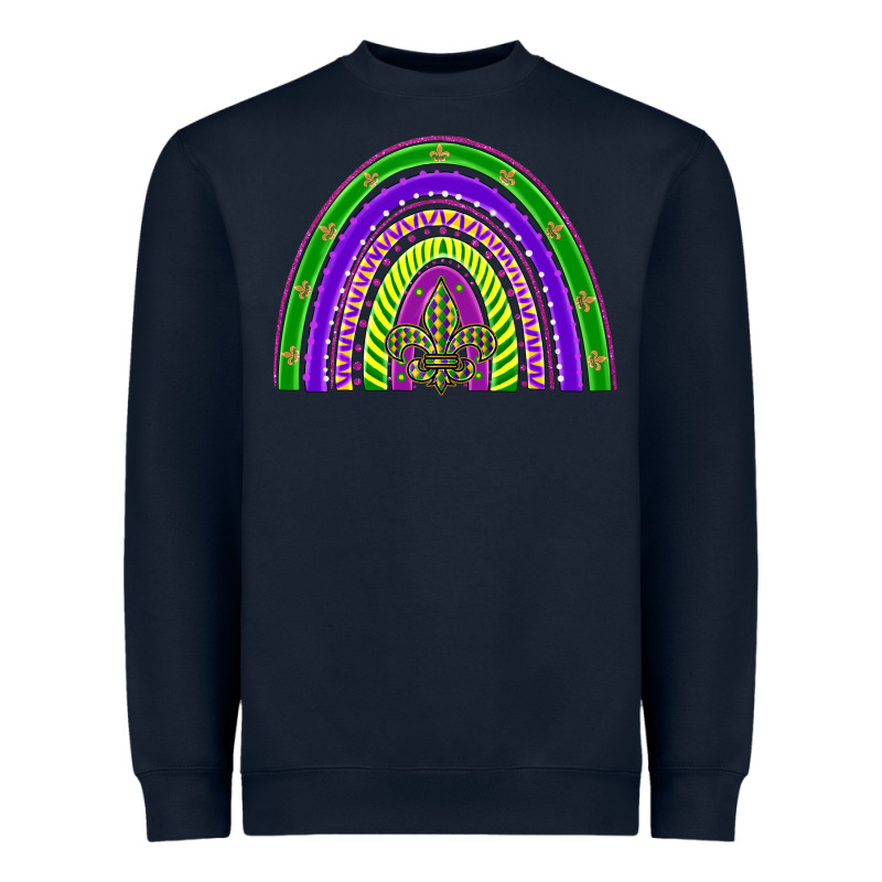 Mardi Gras Rainbow Heavyweight Sweatshirt by BarkalooDesign | Teevron