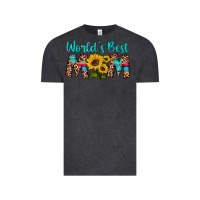 Vintage Black world's best mom sunflower Vintage Tee - Artiststas