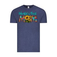 Vintage Denim world's best mom sunflower Vintage Tee - Artiststas
