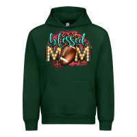 Forest Green blessed american football mom lightbulb letters Urban Hoodie - OliviaCreatesArt