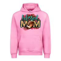 Fuchsia Pink blessed american football mom lightbulb letters Urban Hoodie - OliviaCreatesArt
