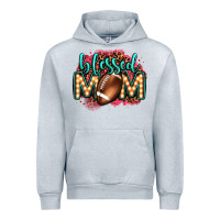 Heather Grey blessed american football mom lightbulb letters Urban Hoodie - OliviaCreatesArt