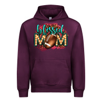 Mauve Wine blessed american football mom lightbulb letters Urban Hoodie - OliviaCreatesArt