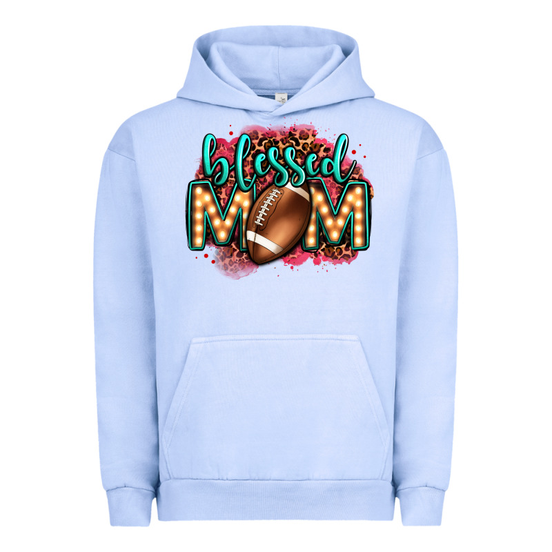 Blessed American Football Mom Lightbulb Letters Urban Hoodie by OliviaCreatesArt | Teevron