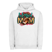 Pigment Lunar Rock blessed american football mom lightbulb letters Urban Hoodie - OliviaCreatesArt