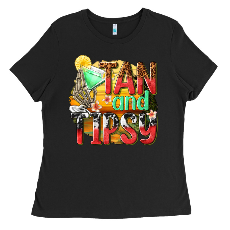 Tan And Tipsy Ladies Tee by texasbilliewilder | Teevron