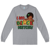 Heather Grey i am black history black girl Long Sleeve Tee - MaliasSmallBusiness