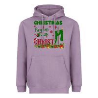 Lavender Christmas Begins With Christ Heavyweight Hoodie - Bettercallsaul
