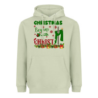 Matcha Christmas Begins With Christ Heavyweight Hoodie - Bettercallsaul