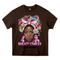 Chocolate Brown breast cancer warrior black woman Heavy Core Tee - BarkalooDesign