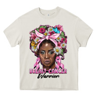 Breast Cancer Warrior Black Woman Heavy Core Tee | Teevron