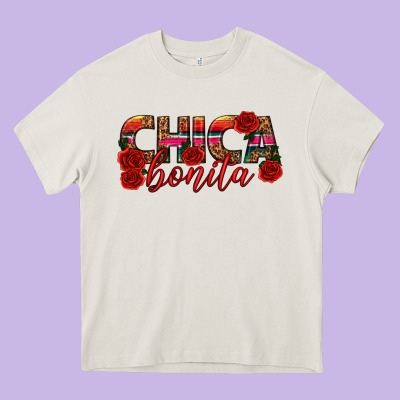 Chica Bonita Heavy Core Tee Designed By Texasbilliewilder