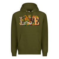 Army Green Love Gnome Premium Hoodie - texasbilliewilder